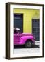 Cuba Fuerte Collection - Close-up of Deep Pink Vintage Car-Philippe Hugonnard-Framed Photographic Print