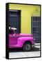 Cuba Fuerte Collection - Close-up of Deep Pink Vintage Car-Philippe Hugonnard-Framed Stretched Canvas