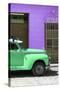 Cuba Fuerte Collection - Close-up of Green Vintage Car in Trinidad-Philippe Hugonnard-Stretched Canvas