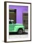 Cuba Fuerte Collection - Close-up of Green Vintage Car in Trinidad-Philippe Hugonnard-Framed Photographic Print