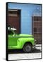 Cuba Fuerte Collection - Close-up of Green Vintage Car-Philippe Hugonnard-Framed Stretched Canvas