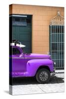 Cuba Fuerte Collection - Close-up of Purple Vintage Car-Philippe Hugonnard-Stretched Canvas