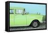 Cuba Fuerte Collection - Close-up of Retro Lime Green Car-Philippe Hugonnard-Framed Stretched Canvas