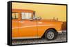 Cuba Fuerte Collection - Close-up of Retro Orange Car-Philippe Hugonnard-Framed Stretched Canvas
