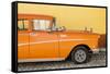 Cuba Fuerte Collection - Close-up of Retro Orange Car-Philippe Hugonnard-Framed Stretched Canvas