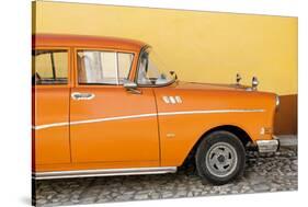 Cuba Fuerte Collection - Close-up of Retro Orange Car-Philippe Hugonnard-Stretched Canvas