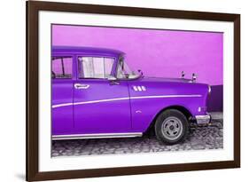 Cuba Fuerte Collection - Close-up of Retro Purple Car-Philippe Hugonnard-Framed Photographic Print