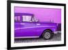 Cuba Fuerte Collection - Close-up of Retro Purple Car-Philippe Hugonnard-Framed Photographic Print