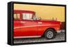 Cuba Fuerte Collection - Close-up of Retro Red Car-Philippe Hugonnard-Framed Stretched Canvas