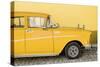 Cuba Fuerte Collection - Close-up of Retro Yellow Car-Philippe Hugonnard-Stretched Canvas