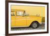 Cuba Fuerte Collection - Close-up of Retro Yellow Car-Philippe Hugonnard-Framed Photographic Print