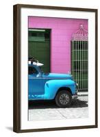 Cuba Fuerte Collection - Close-up of Skyblue Vintage Car-Philippe Hugonnard-Framed Photographic Print