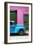 Cuba Fuerte Collection - Close-up of Skyblue Vintage Car-Philippe Hugonnard-Framed Photographic Print