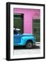 Cuba Fuerte Collection - Close-up of Skyblue Vintage Car-Philippe Hugonnard-Framed Photographic Print