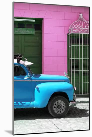 Cuba Fuerte Collection - Close-up of Skyblue Vintage Car-Philippe Hugonnard-Mounted Photographic Print