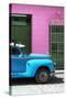 Cuba Fuerte Collection - Close-up of Skyblue Vintage Car-Philippe Hugonnard-Stretched Canvas