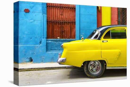 Cuba Fuerte Collection - Close-up of Yellow Taxi of Havana II-Philippe Hugonnard-Stretched Canvas