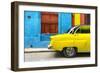 Cuba Fuerte Collection - Close-up of Yellow Taxi of Havana II-Philippe Hugonnard-Framed Photographic Print