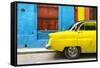 Cuba Fuerte Collection - Close-up of Yellow Taxi of Havana II-Philippe Hugonnard-Framed Stretched Canvas