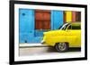 Cuba Fuerte Collection - Close-up of Yellow Taxi of Havana II-Philippe Hugonnard-Framed Photographic Print
