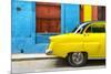 Cuba Fuerte Collection - Close-up of Yellow Taxi of Havana II-Philippe Hugonnard-Mounted Photographic Print