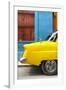 Cuba Fuerte Collection - Close-up of Yellow Taxi of Havana III-Philippe Hugonnard-Framed Photographic Print