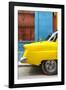 Cuba Fuerte Collection - Close-up of Yellow Taxi of Havana III-Philippe Hugonnard-Framed Photographic Print