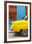 Cuba Fuerte Collection - Close-up of Yellow Taxi of Havana III-Philippe Hugonnard-Framed Photographic Print