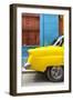 Cuba Fuerte Collection - Close-up of Yellow Taxi of Havana III-Philippe Hugonnard-Framed Photographic Print