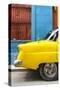 Cuba Fuerte Collection - Close-up of Yellow Taxi of Havana III-Philippe Hugonnard-Stretched Canvas