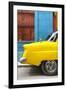 Cuba Fuerte Collection - Close-up of Yellow Taxi of Havana III-Philippe Hugonnard-Framed Photographic Print