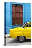 Cuba Fuerte Collection - Close-up of Yellow Taxi of Havana-Philippe Hugonnard-Stretched Canvas