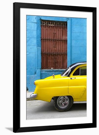 Cuba Fuerte Collection - Close-up of Yellow Taxi of Havana-Philippe Hugonnard-Framed Photographic Print