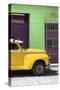 Cuba Fuerte Collection - Close-up of Yellow Vintage Car-Philippe Hugonnard-Stretched Canvas