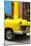 Cuba Fuerte Collection - Close up on Yellow Taxi of Havana IV-Philippe Hugonnard-Mounted Photographic Print