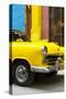 Cuba Fuerte Collection - Close up on Yellow Taxi of Havana IV-Philippe Hugonnard-Stretched Canvas