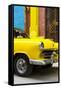 Cuba Fuerte Collection - Close up on Yellow Taxi of Havana IV-Philippe Hugonnard-Framed Stretched Canvas