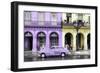 Cuba Fuerte Collection - Colorful Architecture and Mauve Classic Car-Philippe Hugonnard-Framed Photographic Print