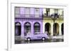 Cuba Fuerte Collection - Colorful Architecture and Mauve Classic Car-Philippe Hugonnard-Framed Photographic Print