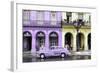 Cuba Fuerte Collection - Colorful Architecture and Mauve Classic Car-Philippe Hugonnard-Framed Photographic Print