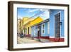 Cuba Fuerte Collection - Colorful Facades in Trinidad-Philippe Hugonnard-Framed Photographic Print