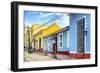 Cuba Fuerte Collection - Colorful Facades in Trinidad-Philippe Hugonnard-Framed Photographic Print