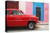 Cuba Fuerte Collection - Colorful Havana and Red Chevy-Philippe Hugonnard-Stretched Canvas