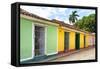Cuba Fuerte Collection - Colorful Street Scene in Trinidad II-Philippe Hugonnard-Framed Stretched Canvas