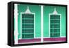 Cuba Fuerte Collection - Coral Green Facade-Philippe Hugonnard-Framed Stretched Canvas