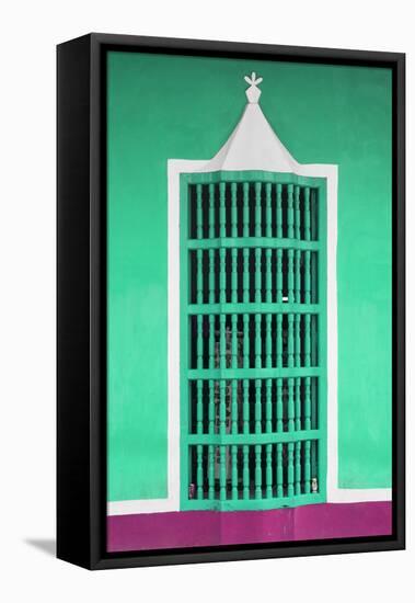 Cuba Fuerte Collection - Coral Green Window-Philippe Hugonnard-Framed Stretched Canvas