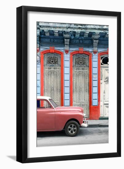 Cuba Fuerte Collection - Coral Vintage Car in Havana II-Philippe Hugonnard-Framed Photographic Print