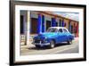 Cuba Fuerte Collection - Cuban Blue Car-Philippe Hugonnard-Framed Photographic Print