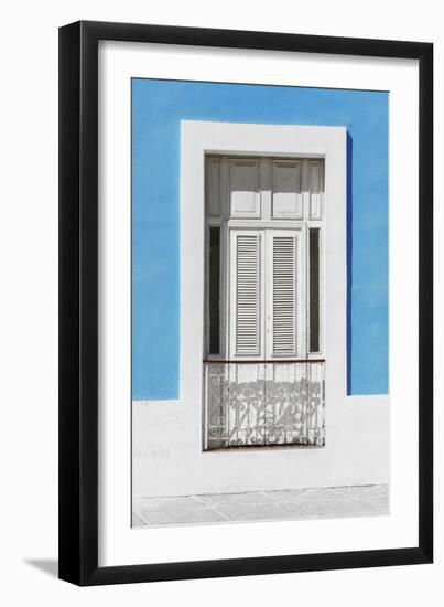 Cuba Fuerte Collection - Cuban Blue Window-Philippe Hugonnard-Framed Photographic Print