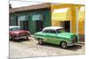 Cuba Fuerte Collection - Cuban Green and Red Taxis-Philippe Hugonnard-Mounted Photographic Print